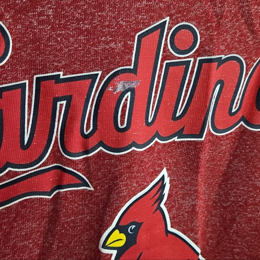 Nike Heathered Red V-neck St. Louis Cardinals Short Sleeve Athletic Cut Tee